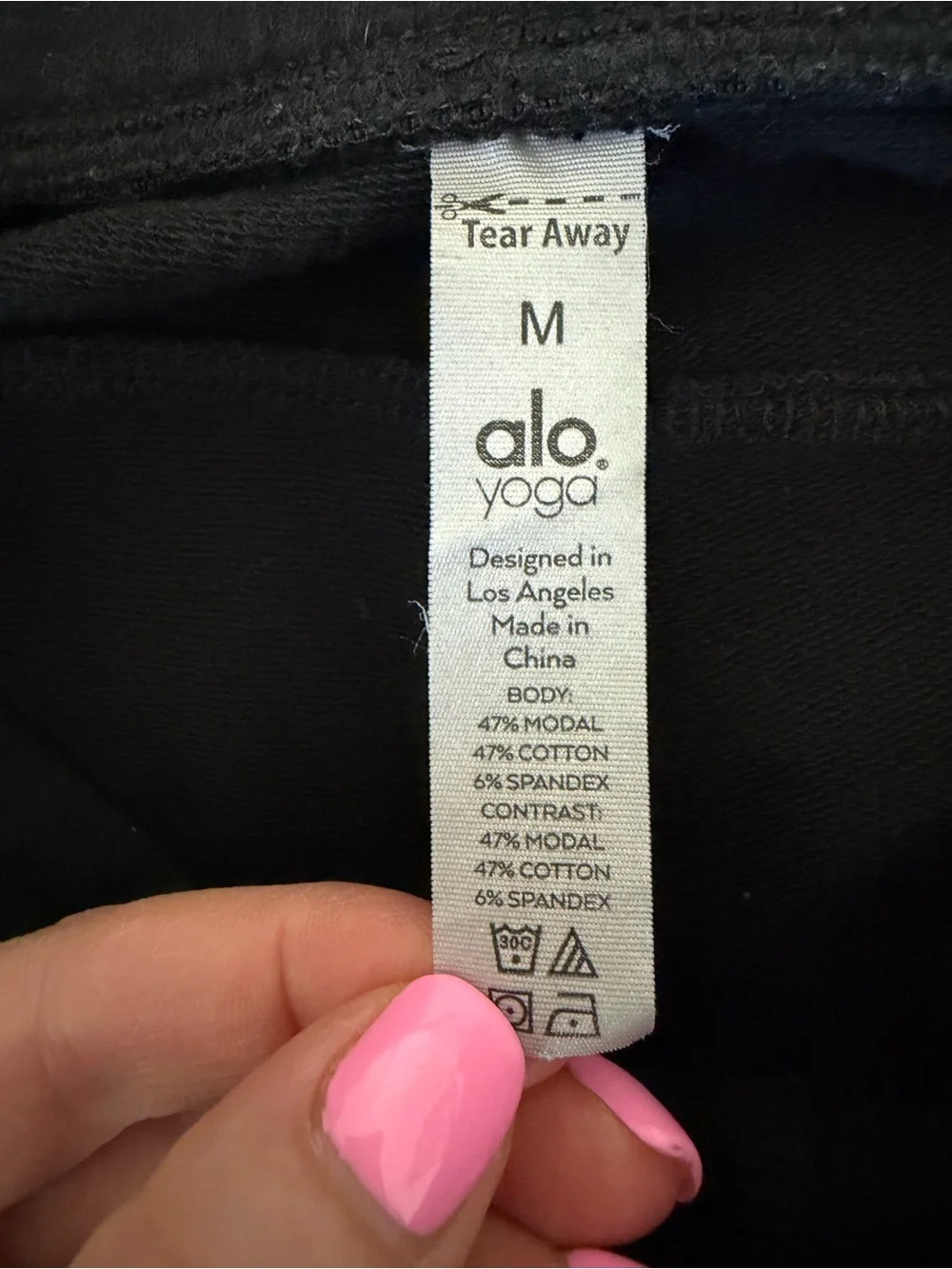 ALO Yoga Black Urban Moto-Style with Zip Pockets Jogger Jeggings Size M